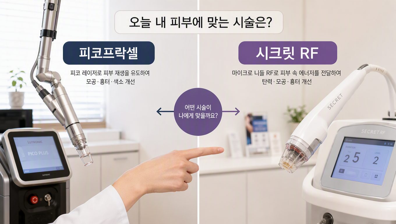 넓어진 얼굴 모공을 줄여주는 모공관리 시술 종류 비교