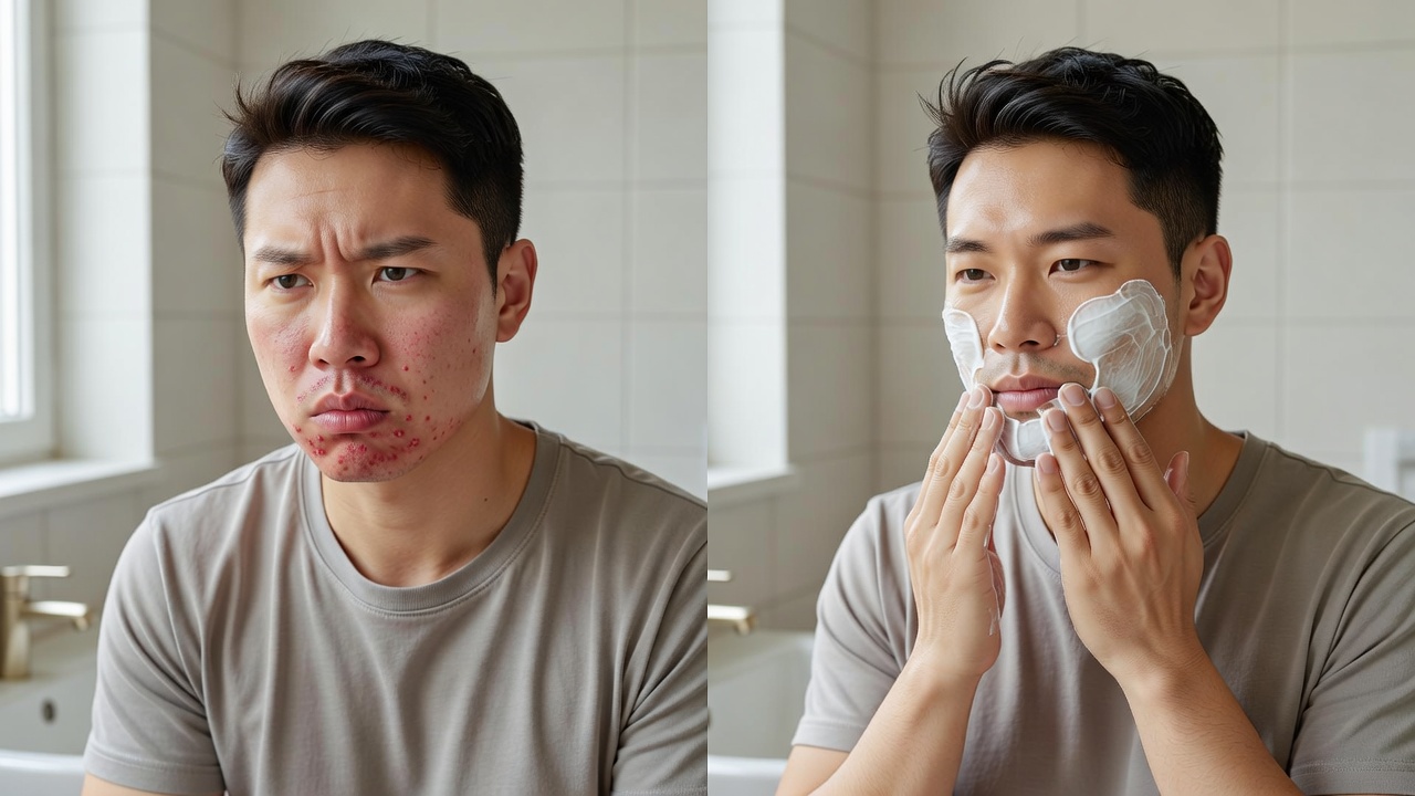 남자 수염 제모크림 사용 후 피부 자극이 생길 때 대처법
