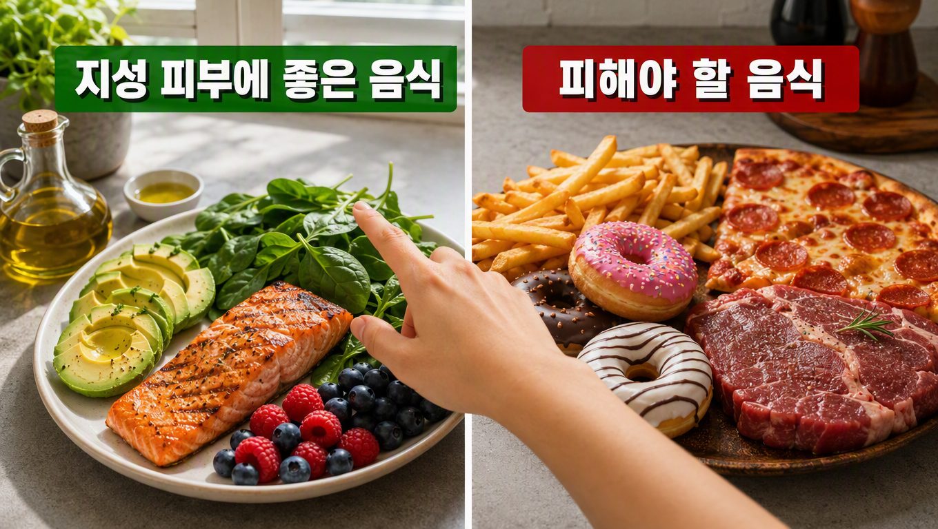 지성 피부에 좋은 음식과 피해야 할 음식