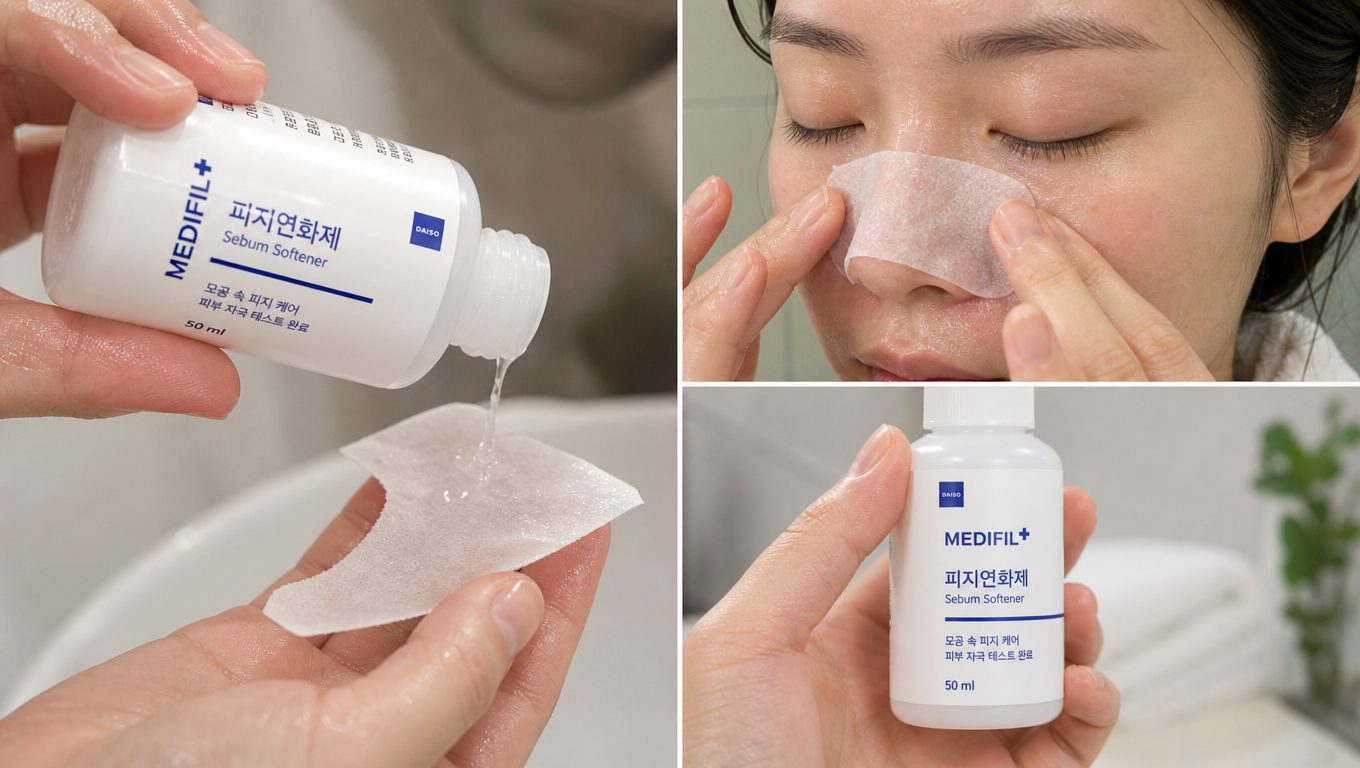 다이소 피지연화제 사용법과 실제 결과
