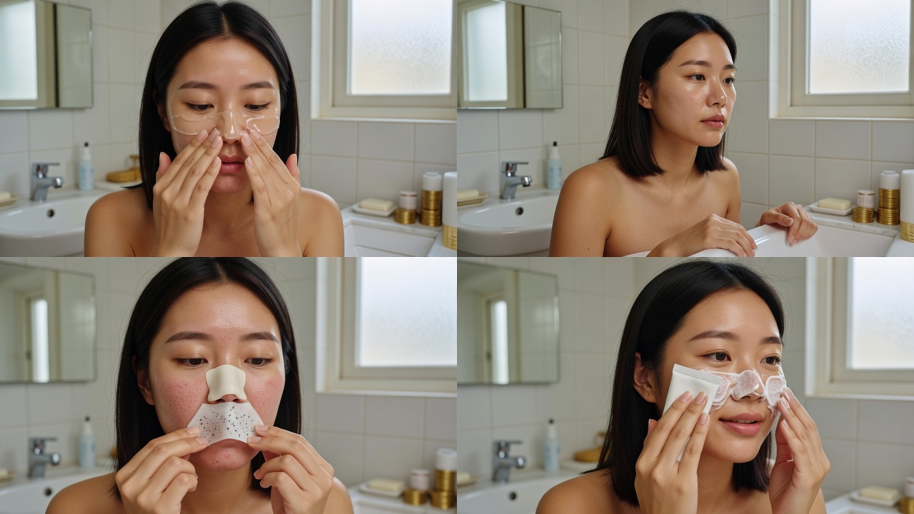 다이소 피지연화제 주기를 일주일에 한 번 지키며 사용하는 모습